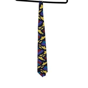 Vintage 90's The Beatles Neck Tie Yellow Submarine Silk Unisex Whimsical 1991